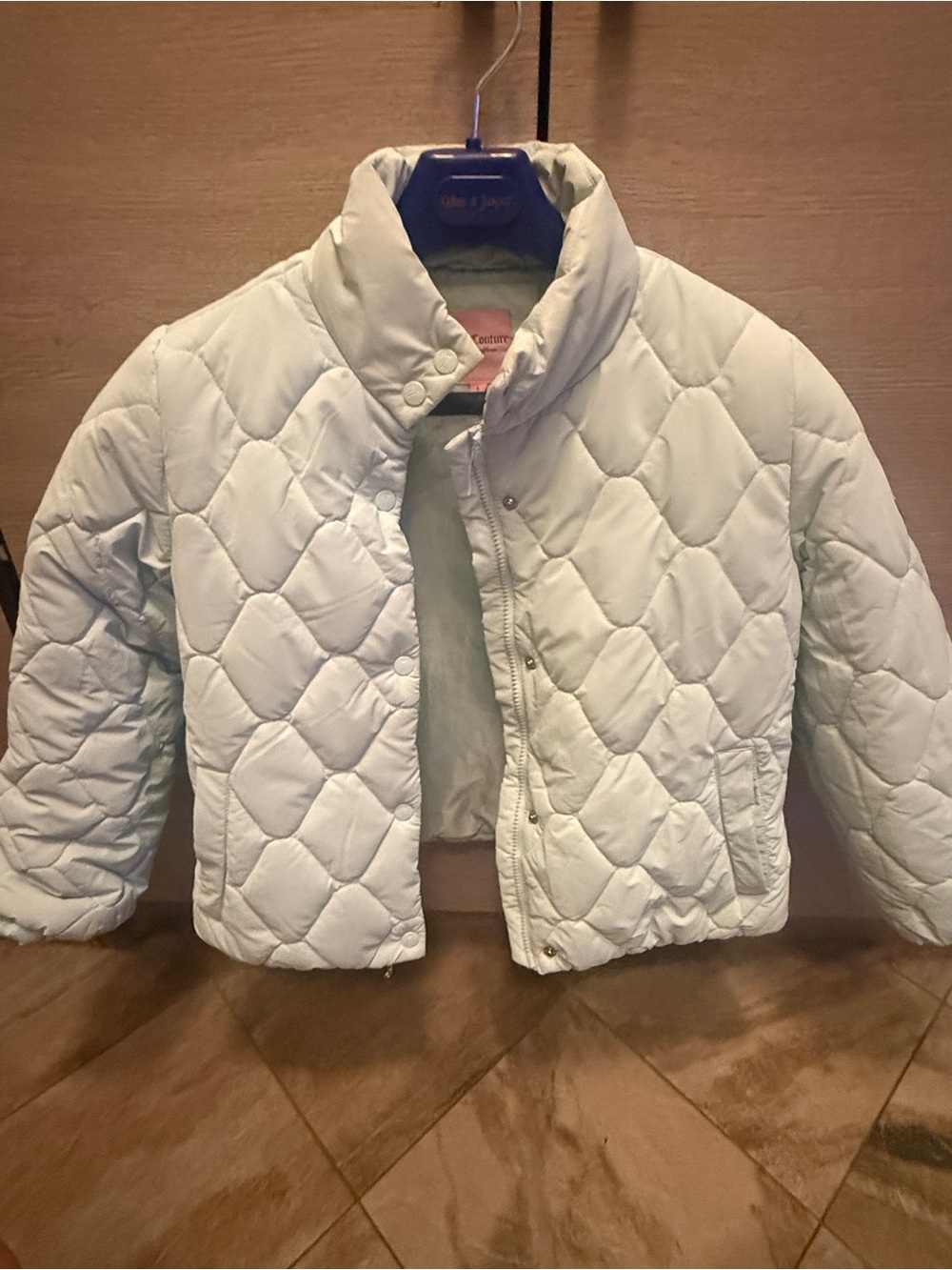 Juicy Couture Quilted Puffer Jacket - Pale Blue